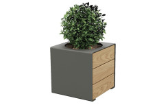 JARDINIÈRE ELITE ACIER/BOIS GRIS PROCITY
POT DE FLEUR DESIGN EXTÉRIEUR INTÉRIEUR
