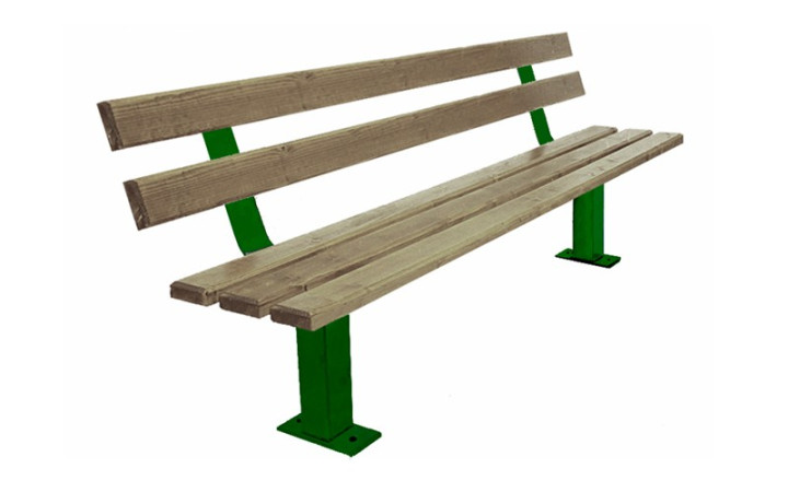 BANC GABAS PIN DU NORD 2 PIEDS RAL 6005 VERT