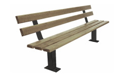 BANC GABAS PIN DU NORD 2 PIEDS RAL 9005 NOIR