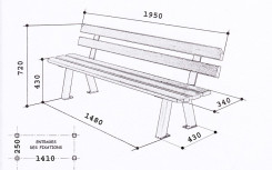 BANC SEMINE PIEDS DOUBLES