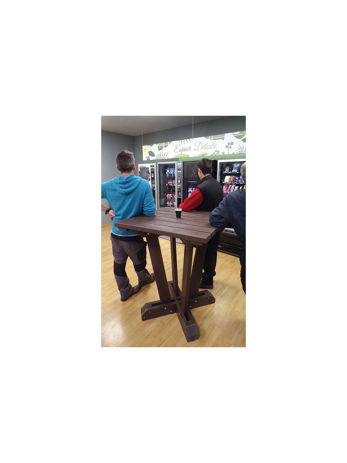 MANGE DEBOUT PLASTIQUE RECYCLE MARRON