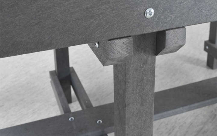 DÉTAIL TABLE DE JARDINAGE PLASTIQUE RECYCLE