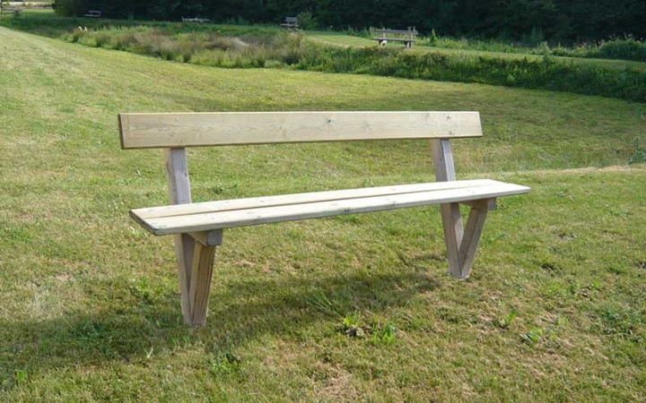 BANC ALTHEA EN PIN LONGUEUR 2000 mm