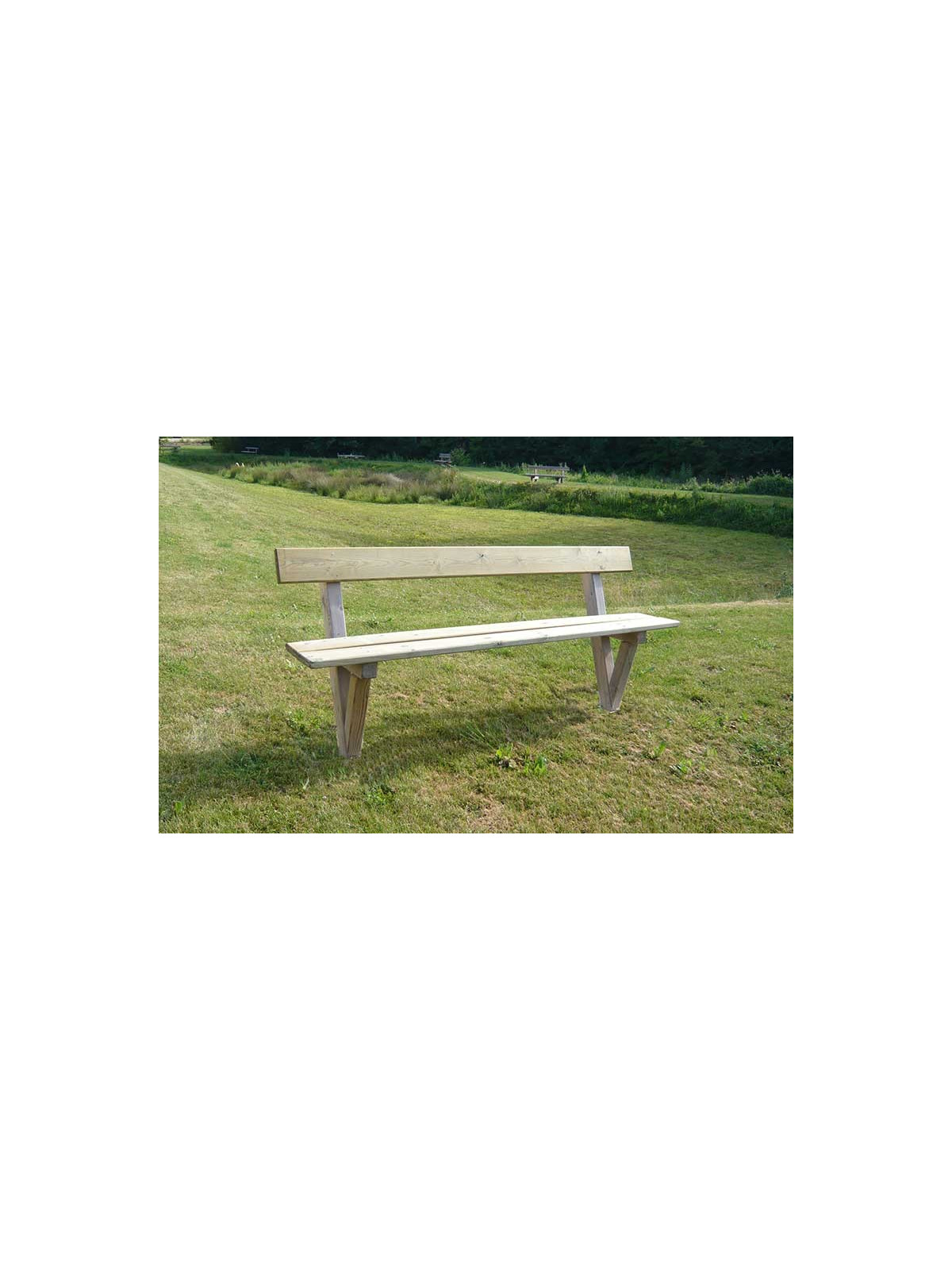 BANC ALTHEA EN PIN LONGUEUR 2000 mm