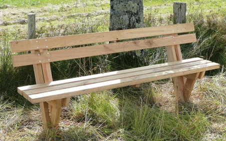 BANC LAURINE en chataignier type forestier longueur 2000 mm