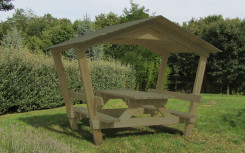 TABLE PIQUE NIQUE AVEC OMBRIERE