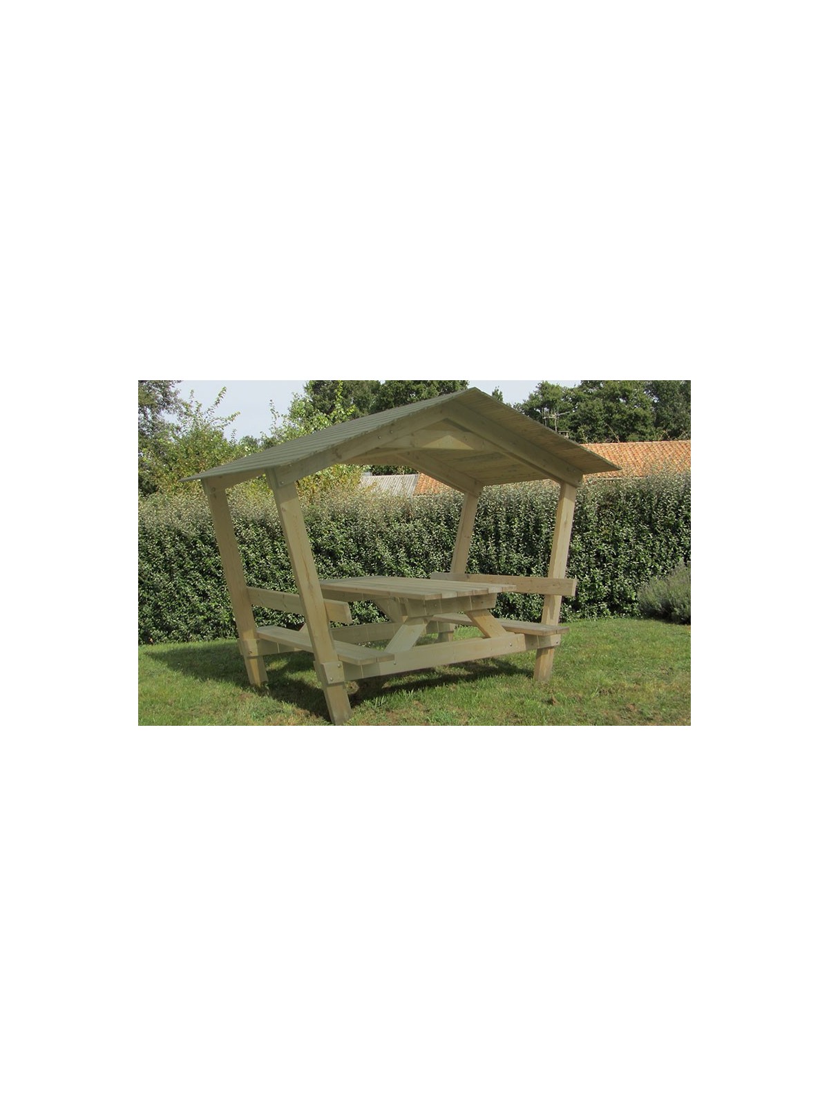 TABLE PIQUE NIQUE AVEC OMBRIERE