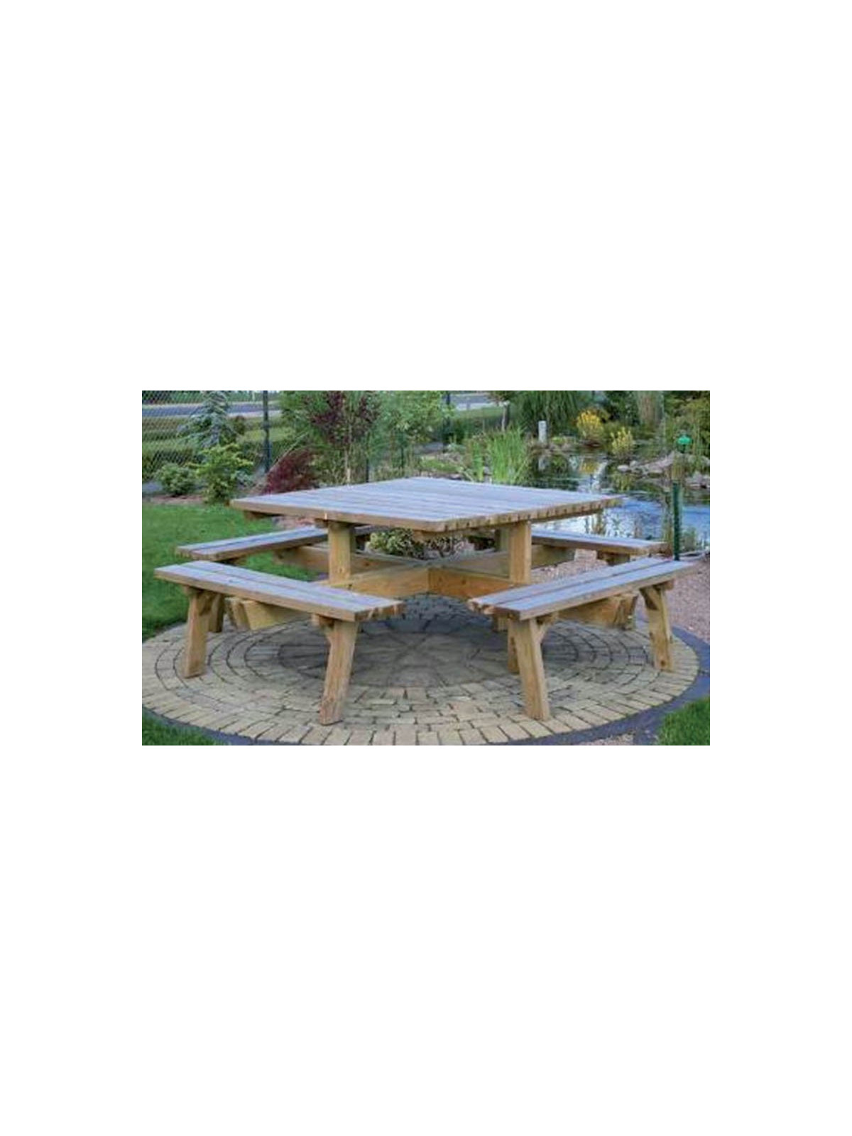 TABLE CARRÉE GUERIN
TABLE DE PIQUE NIQUE EN BOIS 8 PLACES