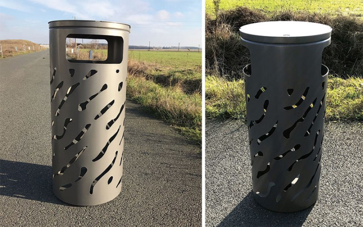 CORBEILLE JUSSAC AVEC COUVERCLE REHAUSSE