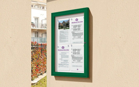 VITRINE TRADITION CADRE 30 mm PEINT RAL 6005 VERT