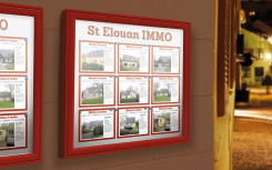 VITRINE CLASSIQUE CADRE 58 mm PEINT - FORMAT 4 A4