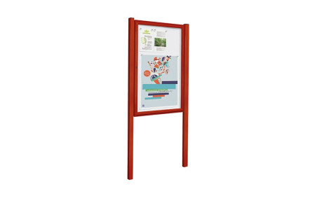 VITRINE SIMPLE TRADITION 9 A4  PEINT SUR POTEAUX