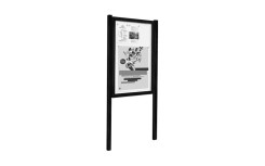 VITRINE SIMPLE TRADITION 9 A4  PEINT SUR POTEAUX