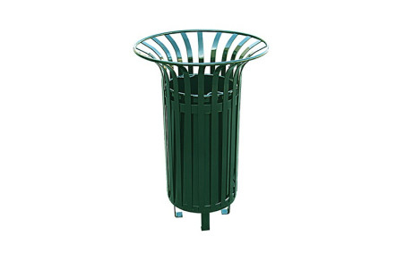 CORBEILLE EN ACIER TULIPE PLATS 25 mm AVEC SEAU
POUBELLE EXTERIEUR ESPACE URBAIN TULIPE