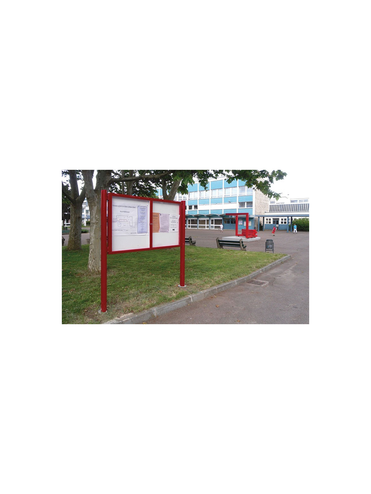 VITRINE 1000 SUR PIEDS Ø 76 mm - RAL 3004