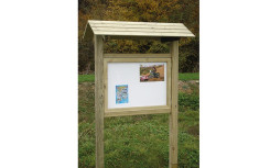 PANNEAU AFFICHAGE BOIS 960 x 960 mm AVEC VITRINE