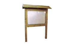 PANNEAU AFFICHAGE EN BOIS  AVEC TOITURE ET VITRINE
PLANIMÈTRE RECTO VERSO POUR AFFICHAGE URBAIN