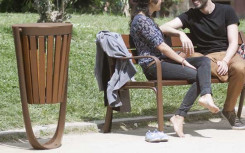 CORBEILLE ELENA ACIER/BOIS