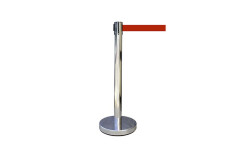 POTEAU CHROMÉ DE GUIDAGE A SANGLE - rouge