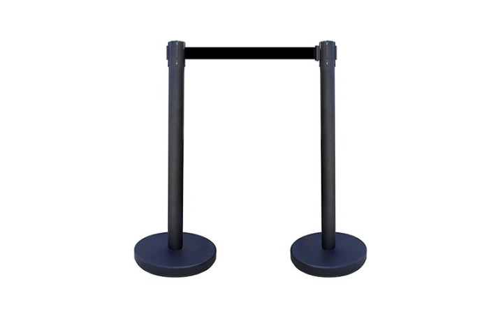 KIT POTEAUX NOIRS DE GUIDAGE A SANGLE - NOIR