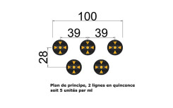 RALENTISSEUR PIN'S - VOIE PRIVEE en caoutchouc recyclé