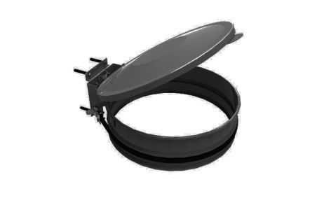 SUPPORT SAC MURAL AVEC COUVERCLE GRIS RAL 7016