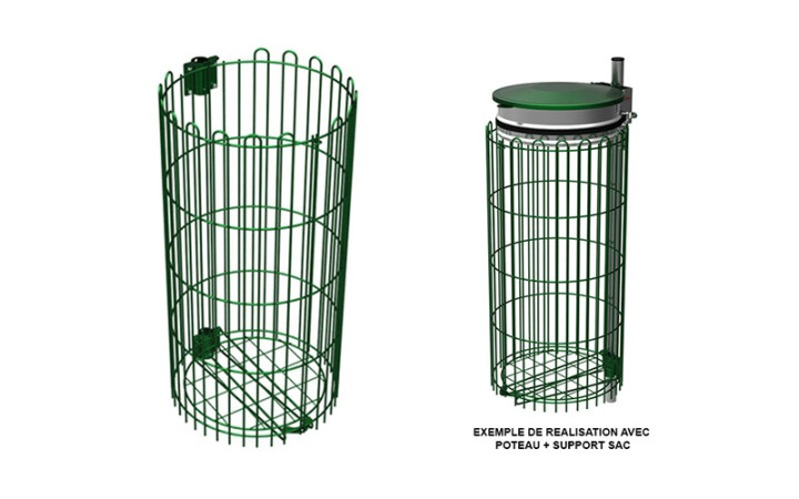 ENTOURAGE GRILLE VERTE POUR SUPPORT SAC