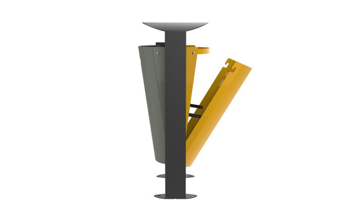 CORBEILLE GOUEX 2 FLUX ACIER AVEC CENDRIER GRIS JAUNE
POUBELLE PLASTIQUE ET CARTON + DECHET NON RECYCLABLE