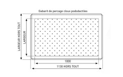 GABARIT DE PERÇAGE POUR CLOUS PODOTACTILES STRIES
