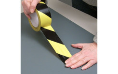 RUBAN DE MARQUAGE LISSE - LOT DE  - NOIR/JAUNE