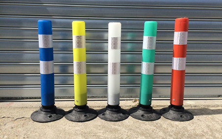 BALISE ARTICULEE DE JALONNEMENT - H. 750 mm en polyéthylène habillé d'un film rétro