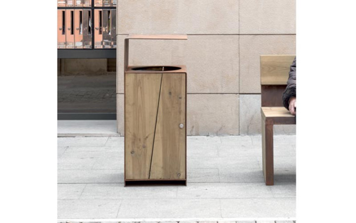 CORBEILLE DELMAS EN ACIER CORTEN
POUBELLE DE VILLE DESIGN