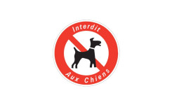 PANNEAU INTERDIT AUX CHIENS - MODELE C