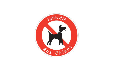 PANNEAU INTERDIT AUX CHIENS - MODELE C