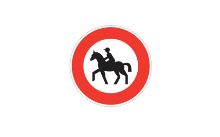 PANNEAU INTERDIT AUX CAVALIERS - MODELE D