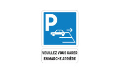 PANNEAU PARKING SE GARER EN MARCHE ARRIERE - MODELE F