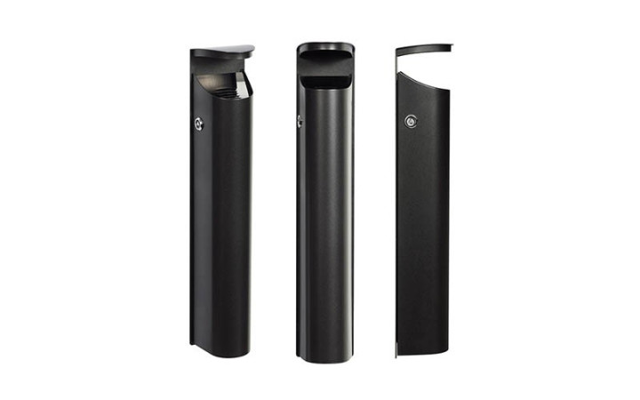 CENDRIER CONCEPT 2,5 L MURAL AVEC SERRURE GRIS MANGANÈSE