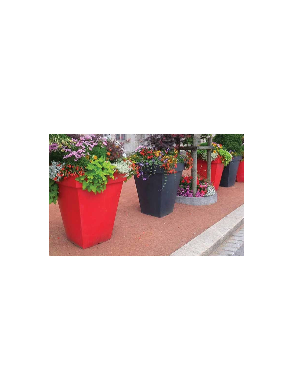 JARDINIERE POT CARRE POLYETHYLENE