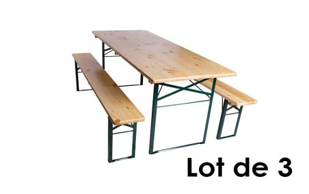 LOT DE 3 ENSEMBLES BRASSERIE ALSACE