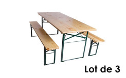 LOT DE 3 ENSEMBLES BRASSERIE ALSACE lg 800 mm Lg 2000 mm