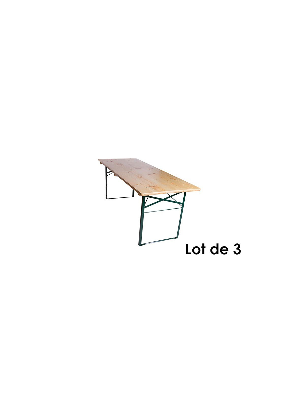 LOT DE 3 TABLES ALSACE lg 700 MM Lg 2000 MM