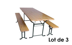 LOT DE 3 ENSEMBLES BRASSERIE LORRAINE lg 700 MM