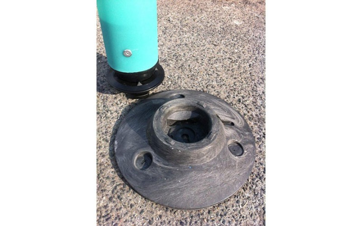 BASE CAOUTCHOUC 1/4 DE TOUR