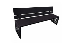 BANC JUSSAC TOUT ACIER EXTÉRIEUR INTÉRIEUR 
BANC MODERNE DESIGN CENTRE COMMERCIAL OU ESPACE URBAIN