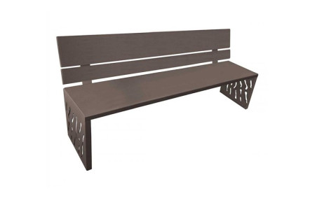 BANC JUSSAC TOUT ACIER EXTÉRIEUR INTÉRIEUR 
BANC MODERNE DESIGN CENTRE COMMERCIAL OU ESPACE URBAIN