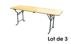 LOT DE 3 TABLES LORRAINE lg 700 MM Lg 2000 MM