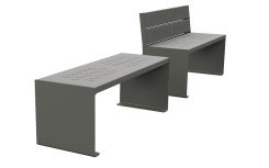 BANQUETTE MODERNE ÉLITE TOUT ACIER INTÉRIEUR EXTÉRIEUR
BANC SANS DOSSIER EN MÉTAL