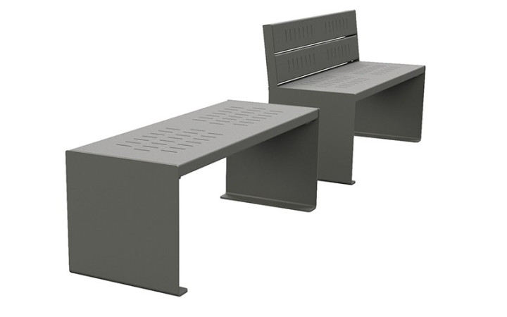 BANQUETTE MODERNE ÉLITE TOUT ACIER INTÉRIEUR EXTÉRIEUR
BANC SANS DOSSIER EN MÉTAL