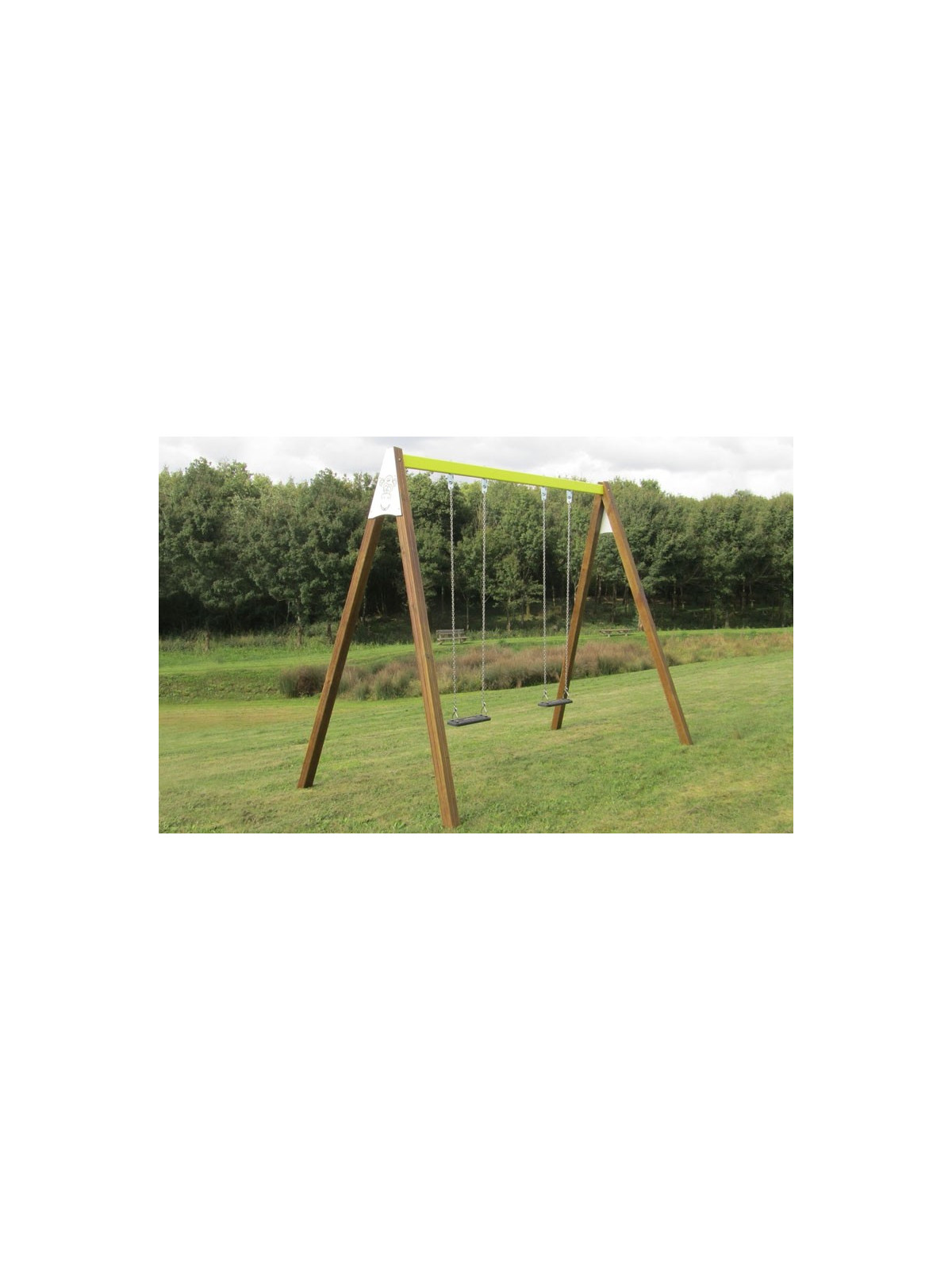 PORTIQUE 2 M POUTRE ACIER 2 BALANÇOIRES