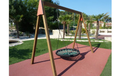 PORTIQUE PANIER POUTRE BOIS